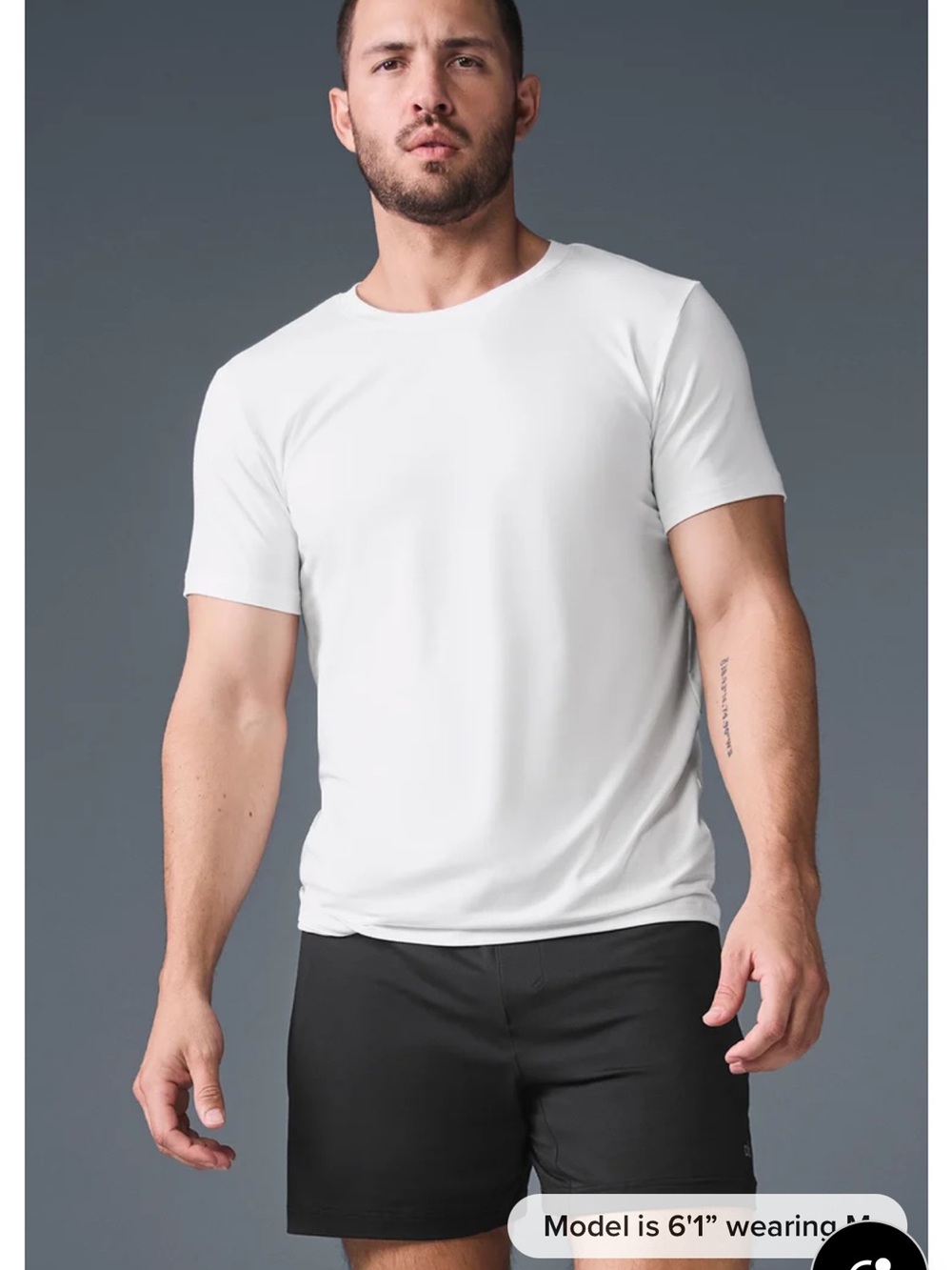 Alo Yoga Men's Conquer Crewneck T-Shirt - white NWOT